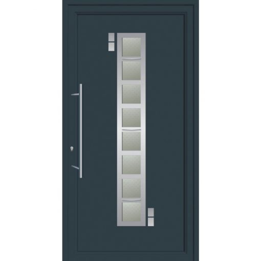 67021 Πόρτες εισόδου από αλουμίνιο ενεργειακές με επένδυση inox
